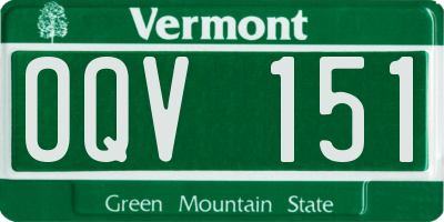 VT license plate OQV151