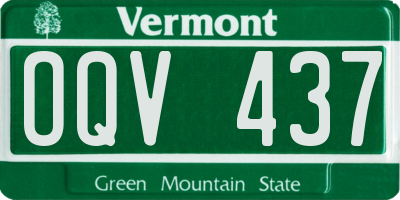 VT license plate OQV437