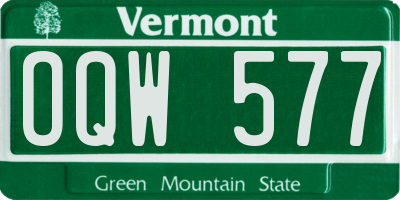 VT license plate OQW577