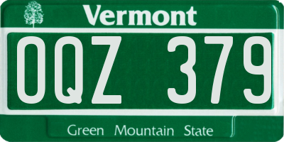 VT license plate OQZ379