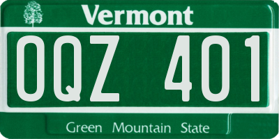 VT license plate OQZ401