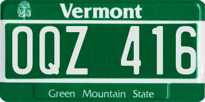 VT license plate OQZ416
