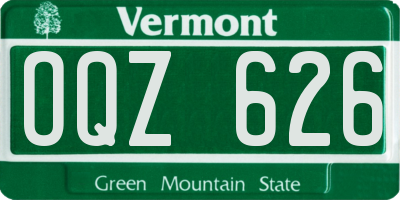 VT license plate OQZ626