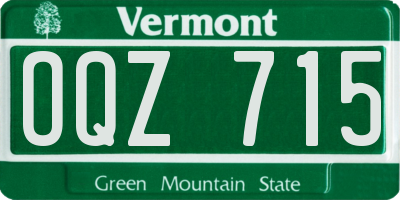 VT license plate OQZ715
