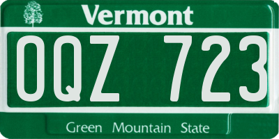 VT license plate OQZ723