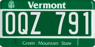 VT license plate OQZ791
