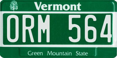 VT license plate ORM564