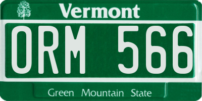 VT license plate ORM566