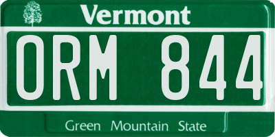 VT license plate ORM844