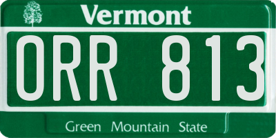 VT license plate ORR813