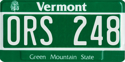 VT license plate ORS248