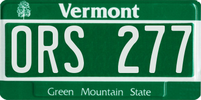 VT license plate ORS277