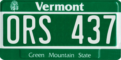 VT license plate ORS437