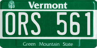 VT license plate ORS561