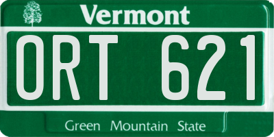VT license plate ORT621