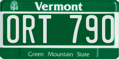 VT license plate ORT790