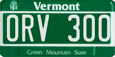 VT license plate ORV300