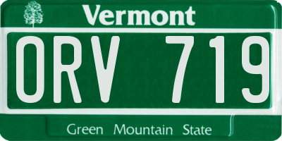 VT license plate ORV719