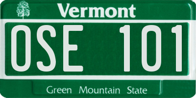 VT license plate OSE101