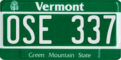 VT license plate OSE337