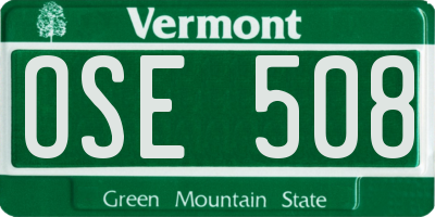 VT license plate OSE508