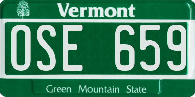 VT license plate OSE659