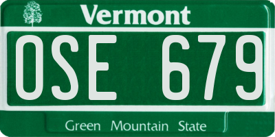 VT license plate OSE679