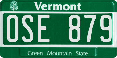 VT license plate OSE879