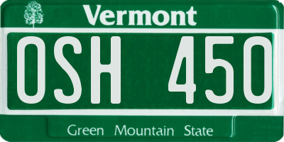 VT license plate OSH450