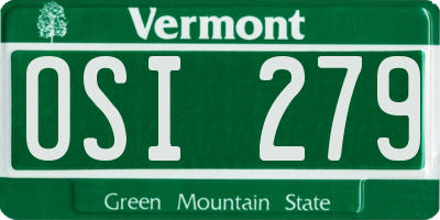 VT license plate OSI279