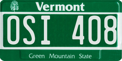 VT license plate OSI408