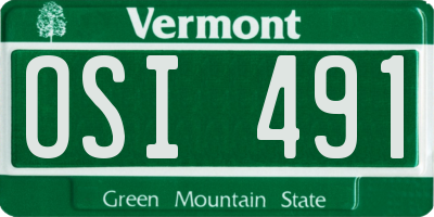 VT license plate OSI491