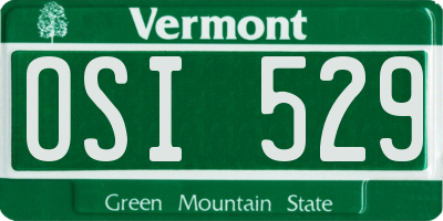 VT license plate OSI529