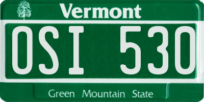 VT license plate OSI530