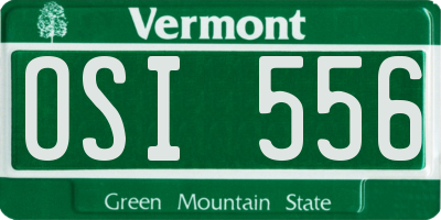 VT license plate OSI556