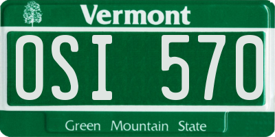 VT license plate OSI570