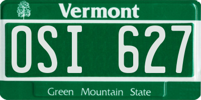 VT license plate OSI627