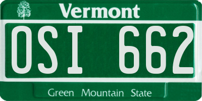 VT license plate OSI662
