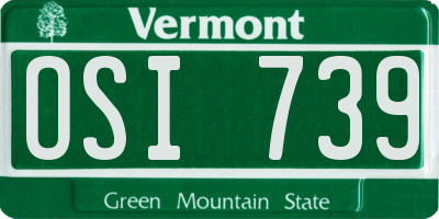VT license plate OSI739