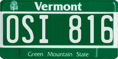 VT license plate OSI816