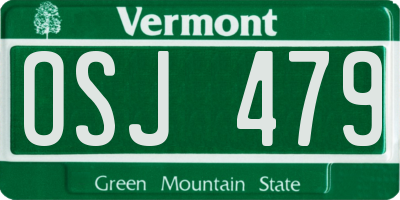 VT license plate OSJ479