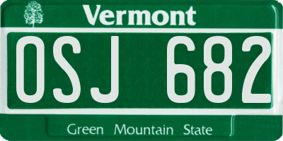 VT license plate OSJ682