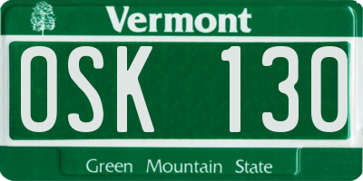 VT license plate OSK130