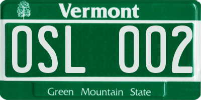 VT license plate OSL002
