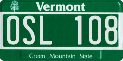 VT license plate OSL108