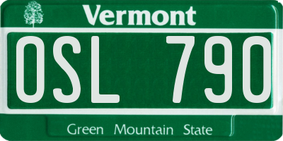 VT license plate OSL790