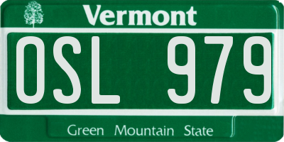 VT license plate OSL979