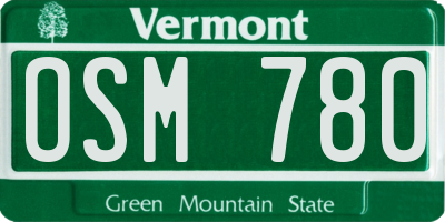 VT license plate OSM780