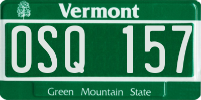 VT license plate OSQ157