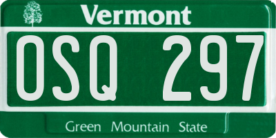 VT license plate OSQ297